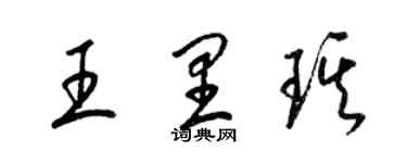 梁锦英王里琪草书个性签名怎么写