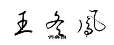 梁锦英王冬凤草书个性签名怎么写