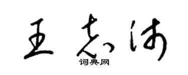 梁锦英王志沛草书个性签名怎么写