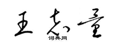 梁锦英王志量草书个性签名怎么写