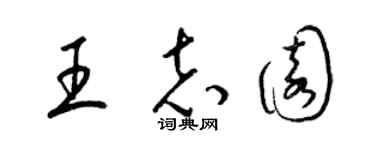 梁锦英王志园草书个性签名怎么写