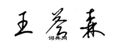 梁锦英王荟森草书个性签名怎么写