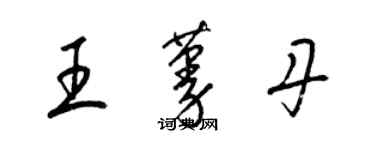 梁锦英王蔓丹草书个性签名怎么写