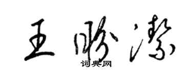 梁锦英王盼洁草书个性签名怎么写