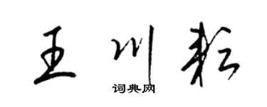 梁锦英王川耘草书个性签名怎么写