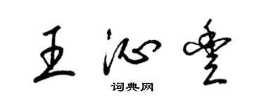 梁锦英王沁丰草书个性签名怎么写