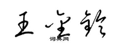 梁锦英王金铃草书个性签名怎么写