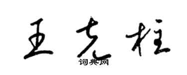 梁锦英王克柱草书个性签名怎么写