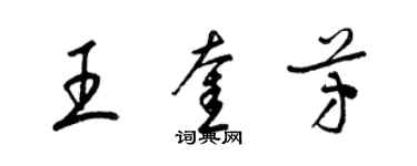 梁锦英王奎芳草书个性签名怎么写