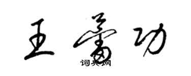 梁锦英王蕾功草书个性签名怎么写