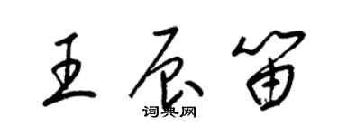 梁锦英王辰笛草书个性签名怎么写