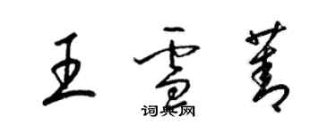 梁锦英王雪菁草书个性签名怎么写