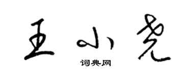 梁锦英王小尧草书个性签名怎么写
