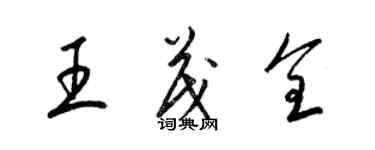 梁锦英王茂全草书个性签名怎么写