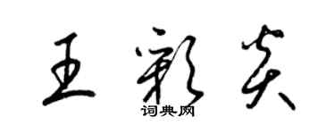 梁锦英王彩炎草书个性签名怎么写