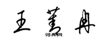 梁锦英王菁冉草书个性签名怎么写