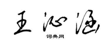 梁锦英王沁涵草书个性签名怎么写