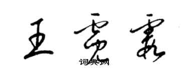 梁锦英王霓霞草书个性签名怎么写