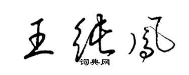 梁锦英王纯凤草书个性签名怎么写