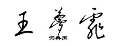 梁锦英王梦霏草书个性签名怎么写