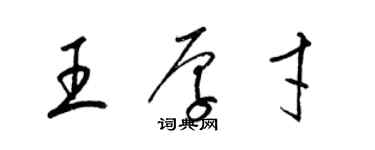 梁锦英王厚才草书个性签名怎么写
