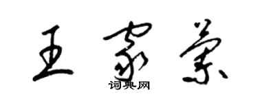 梁锦英王家兰草书个性签名怎么写