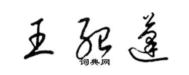 梁锦英王绍蓬草书个性签名怎么写