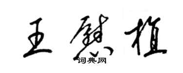 梁锦英王慰植草书个性签名怎么写