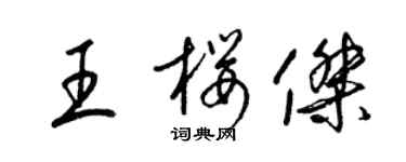 梁锦英王樱杰草书个性签名怎么写