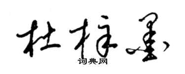 梁锦英杜梓墨草书个性签名怎么写