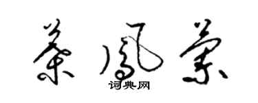 梁锦英叶凤兰草书个性签名怎么写