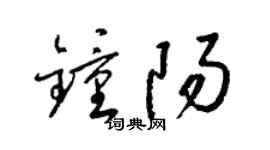 梁锦英钟阳草书个性签名怎么写