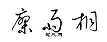 梁锦英廖雨桐草书个性签名怎么写