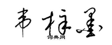 梁锦英韦梓墨草书个性签名怎么写