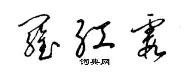 梁锦英罗红霞草书个性签名怎么写