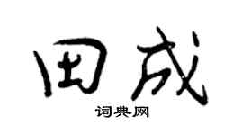 曾庆福田成行书个性签名怎么写