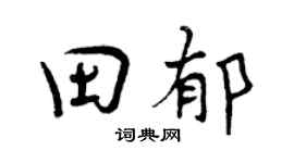 曾庆福田郁行书个性签名怎么写