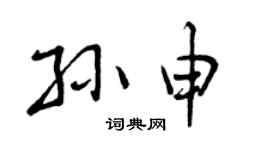 曾庆福孙申行书个性签名怎么写