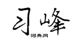 曾庆福习峰行书个性签名怎么写