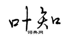 曾庆福叶知行书个性签名怎么写