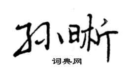 曾庆福孙晰行书个性签名怎么写