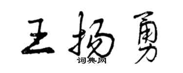 曾庆福王扬勇行书个性签名怎么写