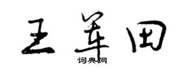 曾庆福王军田行书个性签名怎么写