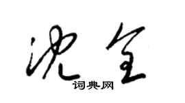 梁锦英沈全草书个性签名怎么写