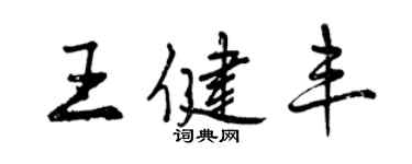 曾庆福王健丰行书个性签名怎么写