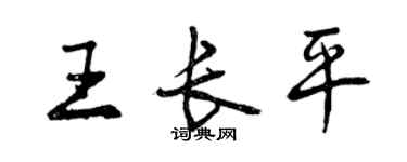 曾庆福王长平行书个性签名怎么写