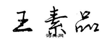曾庆福王素品行书个性签名怎么写