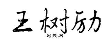 曾庆福王树励行书个性签名怎么写