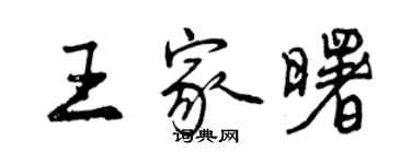 曾庆福王家曙行书个性签名怎么写