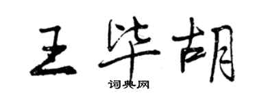 曾庆福王毕胡行书个性签名怎么写